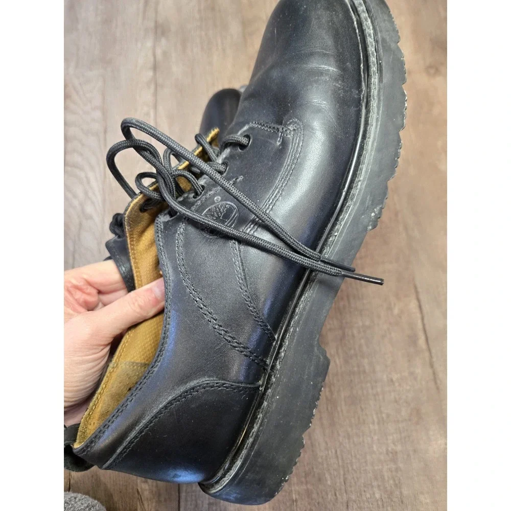Timberland Waterproof Mens Black Leather Lace Up Oxford Shoe Size 12M‎